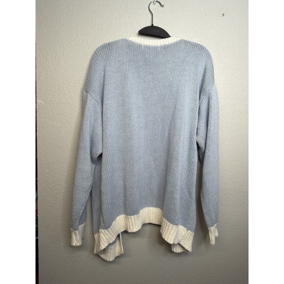 Vintage Baxter Wells Embroidered Wreath Christmas Cardigan Large Cottagecore - Picture 4 of 4